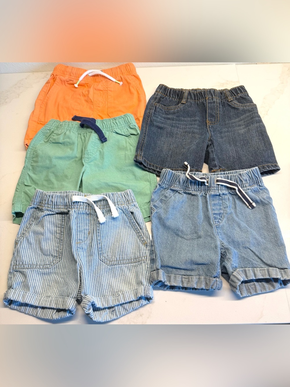 5-Pair Toddler Boys Shorts Bundle 18M Jumping Beans Cat & Jack